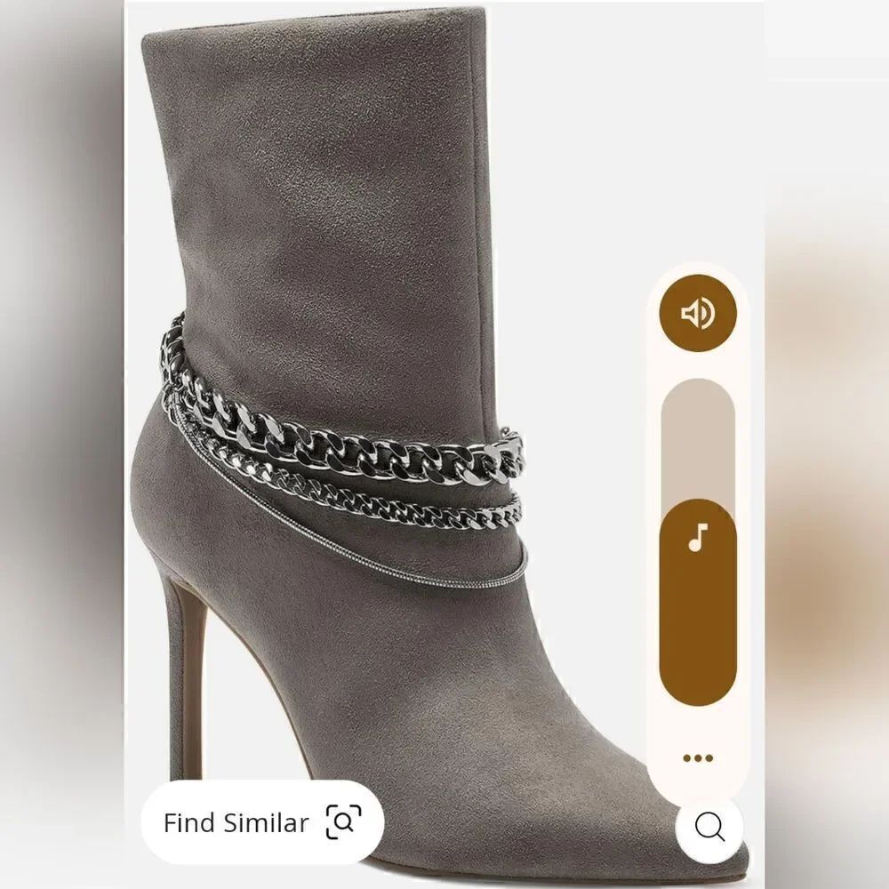 INC pointed toe metal chain boots